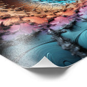 Mandelbrot Set trifft Black Hole in 3D Fotodruck (Ecke)