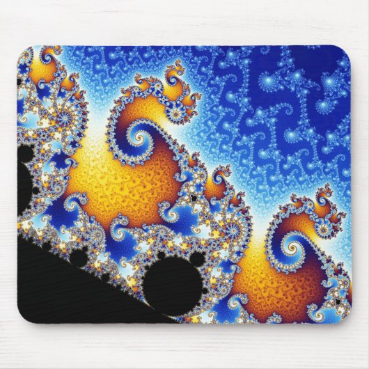Mandelbrot Set Zwei-dimensionale Fraktal-Form Mousepad (Vorne)