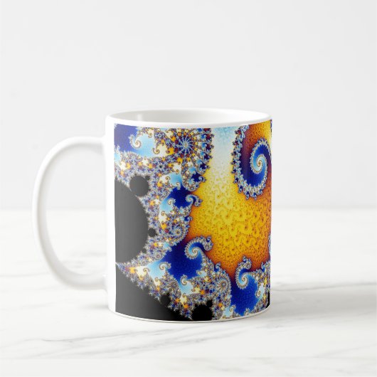 Mandelbrot Set-zweidimensionale Fraktal-Form Kaffeetasse (Links)