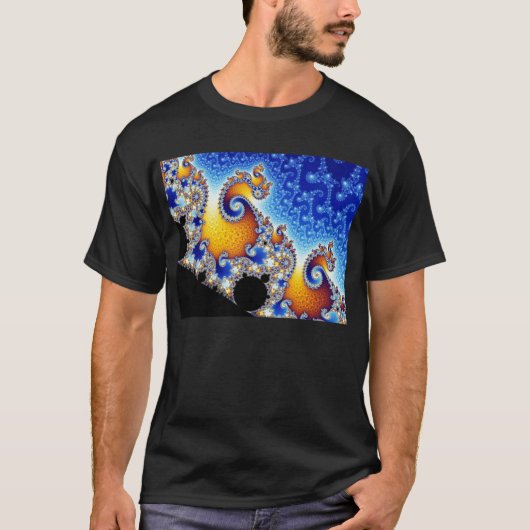 Mandelbrot Set-zweidimensionale Fraktal-Form T-Shirt (Vorderseite)