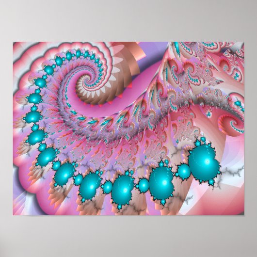 Mandelbrot Spiral Poster (Vorne)