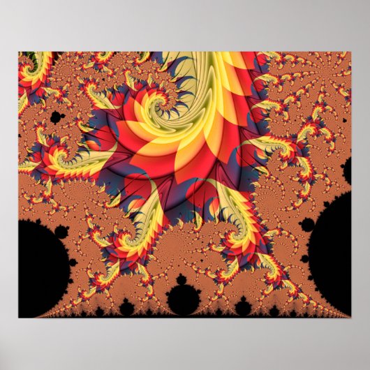 Mandelbrot-Spiralen Poster (Vorne)