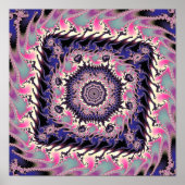 Mandelbrot Square Fraktal Poster (Vorne)