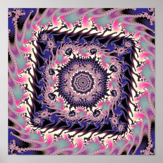 Mandelbrot Square Fraktal Poster (Vorne)