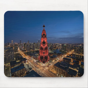 Mandelbrot-Wolkenkratzer auf dem Stadtplatz Mousepad