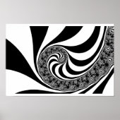Mandelbrot Zebra Spiral Poster (Vorne)