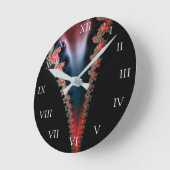 Mandelbrot Zip Clock Runde Wanduhr (Winkel)