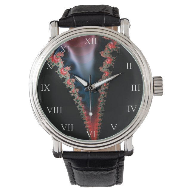 Mandelbrot Zip Watch Armbanduhr (Vorderseite)