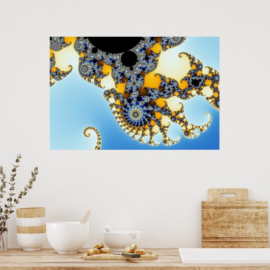 Mandelbrot Zoom D03 Poster (Küche)