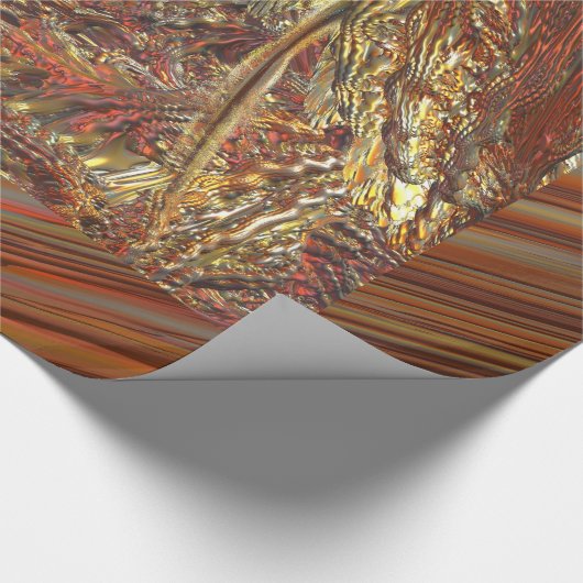 MANDELBULB 3D KUPFERNES GOLDsilber Geschenkpapier (Ecke)