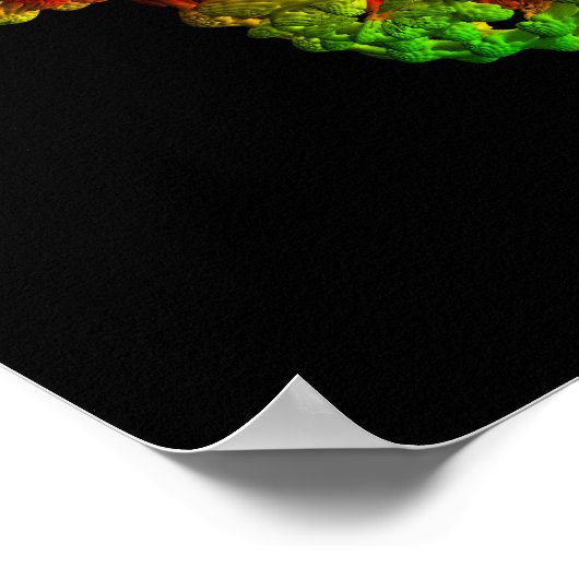 Mandelbulb mit normaler Färbung Poster (Ecke)