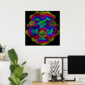 Mandelbulb mit normaler Färbung Poster (Heimbüro)