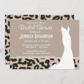 Mandelfarbleopard-Tierdruck; Personalisiert Einladung (Vorne/Hinten)