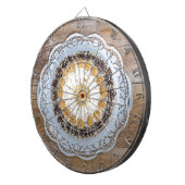 Mandelkuchen aus rustikalem Holz Dartscheibe (Vorderseite rechts)