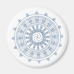 Mandella blau magnet