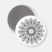 Mandella schwarz magnet (Vorderseite/Rückseite)