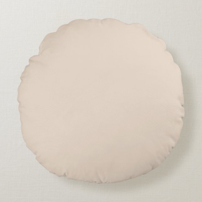 Mandeln (feste Farbe) Rundes Kissen (Vorderseite)