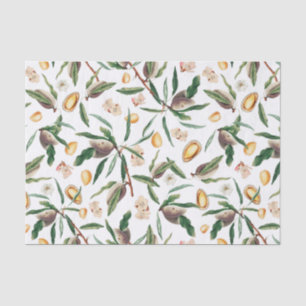 Mandeln, Mondzweige und Blume Seidenpapier