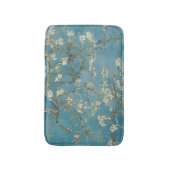 Mandelnblüten Boho Blau Klassische Kunst Badematte (Vorderseite Vertikal)