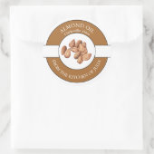 Mandelöl-Etikett Runder Aufkleber (Tasche)