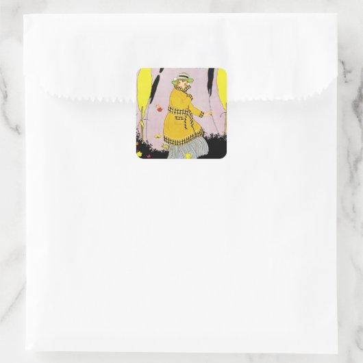 Mandel's Magazine Quadratischer Aufkleber (Tasche)