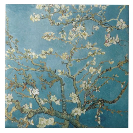 Mandelsblüte Van Gogh Fliese (Vorderseite)