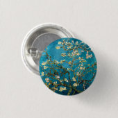 Mandelzweige in Blüte Runde Pinback Button (Vorne & Hinten)