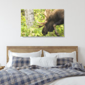 Mandering Moose Leinwanddruck (Insitu (Schlafzimmer))