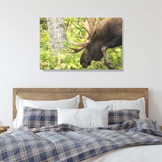 Mandering Moose Leinwanddruck (Insitu (Schlafzimmer))