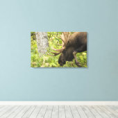 Mandering Moose Leinwanddruck (Insitu (Holzboden))
