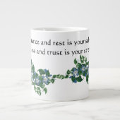Mandevilla Blume Floral Scripte Jumbo Tasse (Vorderseite)