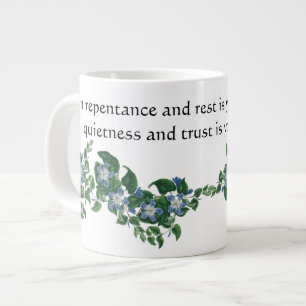 Mandevilla-Blumen-Blumen-Schrift Jumbo-Tasse