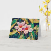 Mandevilla Rosa Blume Künstlerische Karte (Gelbe Blume)