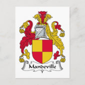 Mandeville Familienwappen Postkarte (Vorderseite)