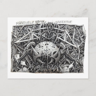 Mandible Death Operator von Brian Benson Postkarte