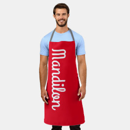 Mandilon delantar rojo schürze