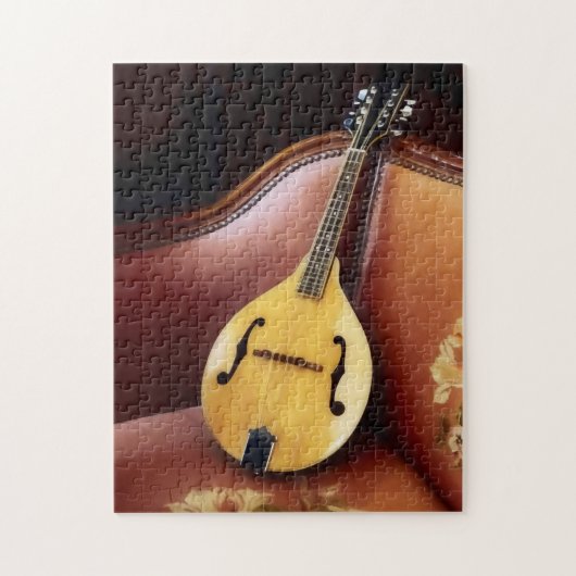 Mandolin auf Couch Puzzle (Vertikal)