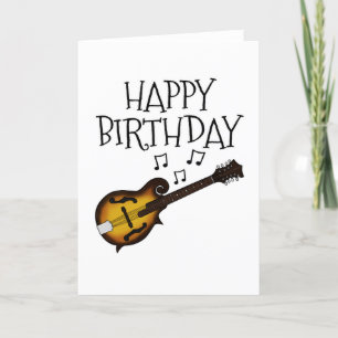 Mandolin Birthday Card Mandolinist Musician Mandol Dankeskarte