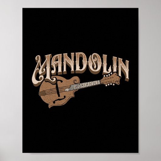 Mandolin Bluegrass Folk Mandolin Player Musi Poster (Vorne)