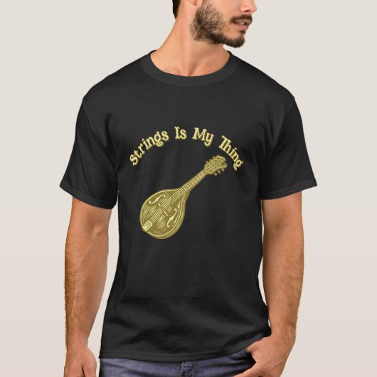 Mandolin Bluegrass Folk Music Strings T-Shirt (Vorderseite)