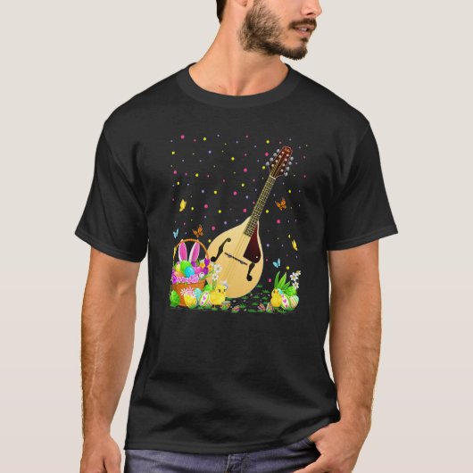 Mandolin Bunny Easter Egg Hunt Mandolin Oster Su T-Shirt (Vorderseite)