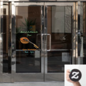 Mandolin-Cartoon-Abbildung Fensteraufkleber (Büro Tür)