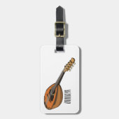 Mandolin-Cartoon-Abbildung Gepäckanhänger (Vorderseite vertikal)