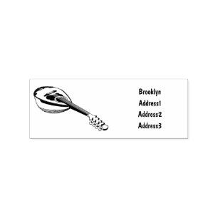 Mandolin-Cartoon-Abbildung Gummistempel