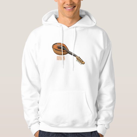 Mandolin-Cartoon-Abbildung Hoodie (Vorderseite)