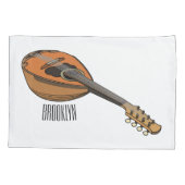Mandolin-Cartoon-Abbildung Kissenbezug (Rückseite)