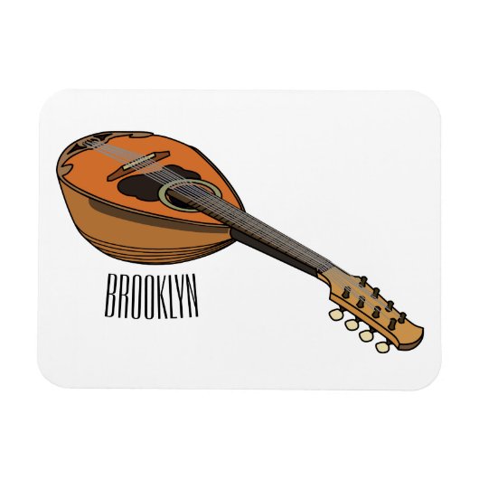 Mandolin-Cartoon-Abbildung Magnet (Horizontal)