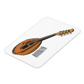 Mandolin-Cartoon-Abbildung Magnet (Linke Seite)