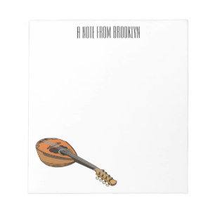 Mandolin-Cartoon-Abbildung Notizblock
