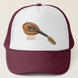 Mandolin-Cartoon-Abbildung Truckerkappe